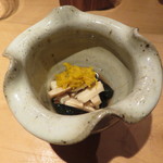 器楽亭 - 岩手の松茸、金時草と土佐酢で