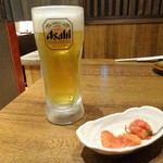 Kyuushuu Necchuuya - 生ビールとお通しの明太子