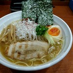 麺厨房 武蔵 - 追いにぼしラーメン+煮玉子