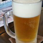 Rupinasu - 生ビール（中）　600円。ギンギンに冷えたな、生ビールはいかが？