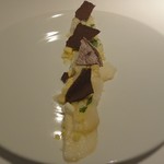 レストランディファランス - ⑨洋梨　マスカロポーネ　カカオ　ハーブ　★４・３・・・オリジナル配置