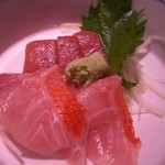 魚孝 - おまかせ三点盛り　本まぐろ　金目鯛　かんぱち