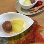 まめでたっしゃ - 栗の渋皮煮とリンゴのコンポート