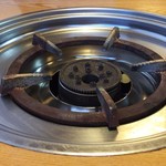 まつや - テーブルのガスコンロ