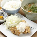 Miyazaki pork soup and chicken nanban set meal