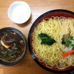 のりちゃん - かもの黒つけ麺(中華麺＋本格ちぢれ麺)