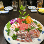お刺身７点盛り〜♬