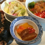 まめでたっしゃ - お手軽プレート860円  梅が美味しい