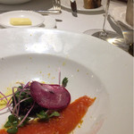 トロイメライ - 信州サーモンの燻製と白馬産紫米