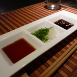 ステーキ＆ワイン シュバルージュ - ☆ポン酢とタレでパクパク食べます♪☆