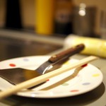 Hiroshimaya - 初期セッティングのお皿とコテ