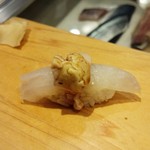 鮨 和さび - カワハギ肝乗せ