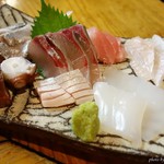 Izakaya Daihachiguruma - 2016年7月　刺身盛合わせ【1200円】新鮮や～実に新鮮や～(´▽｀)