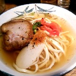 栄町ボトルネック - 「半そば」ツルシコ麺にアジクーターのお肉！