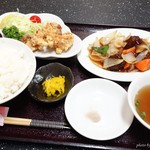 中華工房五色園 - 料理写真:2016年8月　カラアゲ定食（肉団子甘酢）【1000円】どちらがメインか分かれへんやん( ﾟДﾟ)