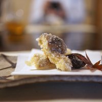 比良山荘 - 松茸のかき揚げとむかご
