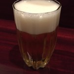いいお酒 一彩 - ウェルカムドリンクの生ビール