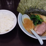 人形町らーめん いなせ - ラーメン海苔増し\600とライス\130(16-10)