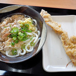 こだわり麺や - 肉うどんとぶた天