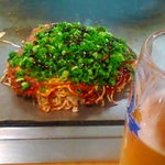 Okonomiyaki Negoro - 両面焼き・ねぎのせ