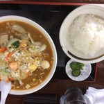 中華 虎楼 - サンらーチャンポンと白飯