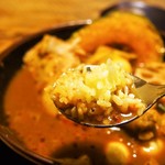 ラマイ - チキン（ライスをスープに浸して食べる）