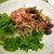 ソイビーン・ファーム - 料理写真:揚げなすとスモークチーズのサラダ（玄米酢味噌ドレッシング・600円）♪