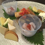美酒美肴 はまゐ - 野菜果物とチーズの盛り合わせ