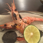 美酒美肴 はまゐ - 甘エビの塩焼き