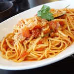 Cafe RAINBOW - 2016年8月　PASTA（トマトクリームソース）【950円】本格的でボリュームもあり！