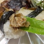 延喜寿し - きもあわびにぎりこれも素晴らしい