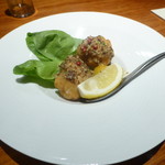 島之内 一陽 - 鱈白子フライのマスタードソースかけ