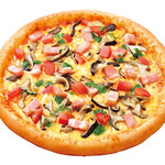 ピザ・ロイヤルハット - ひらたけの大葉ソース　SS￥560　S￥1,060　M￥1,800　L￥3,200