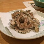 ひょっとこしま - お通し　ゴーヤ天ぷら