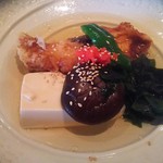 旬彩 花咲きババ - 日替りランチのメイン　白身魚の揚げ出し