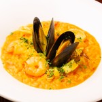 Seafood risotto Milanese style