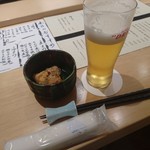 和海味処 いっぷく - 生ビールとおとおし