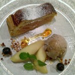 Le Salon de Legumes - 【６皿目】洋ナシのパイ、洋ナシのコンポート、アイスクリーム