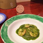 トラットリアビコローレヨコハマ - コルツェッティ(ジェノバのパスタ)
      三重県尾鷲産のガス海老
      ジェノベーゼソース