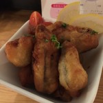 カフェ＆ビア　あるかアるか - 秋メニューから♪
      秋ナスのフリット！
      サックサクで、中はふっくらトロトロで、美味しかった〜！