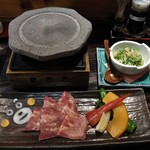 馬肉料理  馬勝蔵 - 牛タン 阿蘇溶岩焼き(2016/10)
