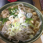 手打ち次年子そば - 肉蕎麦1050円