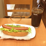 ドトールコーヒーショップ 新川崎京急ストア店 - レタスドッグ/アイスコーヒーS