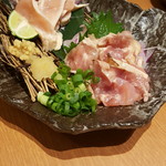 かば屋 - 豊後高田どりの二種叩き(もも、むね)880円