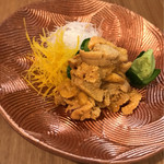 鰻・季節料理 明 - 生ウニ 1280円