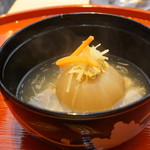 肉屋 雪月花 NAGOYA - 2016.10　お椀　蕪と毛蟹