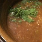 ベジポタつけ麺　つけダレのアップ