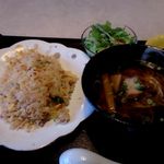 中国菜館 花梨 - Cランチ　五目炒飯と醤油ラーメン