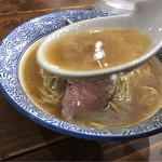 麺処 清水 - 濃厚豚骨魚介ラーメンスープ 
