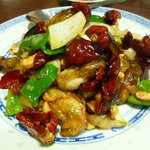 中国菜 オイル - 牡蠣の四川唐辛子炒め
